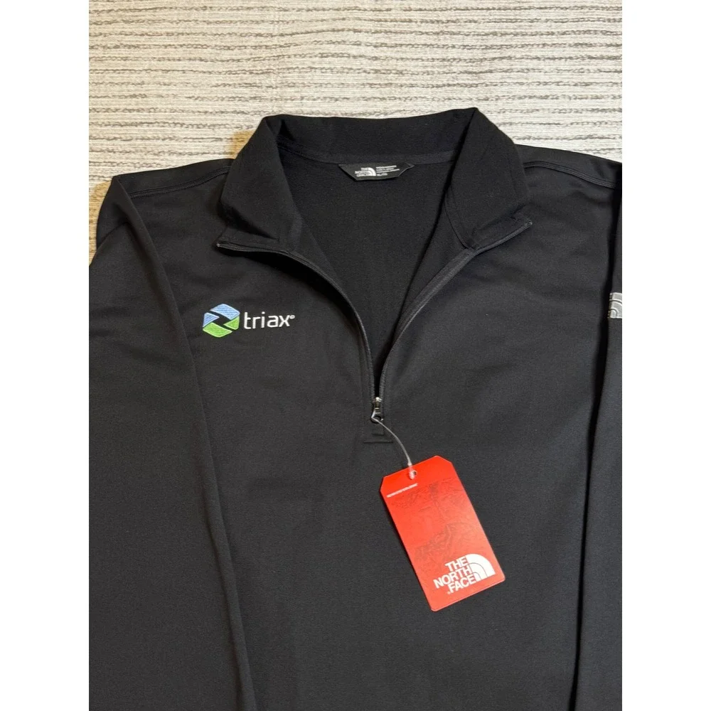 The‎ North Face Mens Tech 1/4 Zip Pullover Black Triax Logo XL NWT